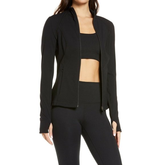 Sweaty Betty Jackets & Blazers - Sweaty Betty Power Workout Zip Through Jacket Black NWT XXS